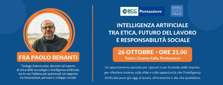 L’incontro con Fra Paolo Benanti: “Intelligenza artificiale: tra etica, futuro del lavoro e responsabilità sociale”